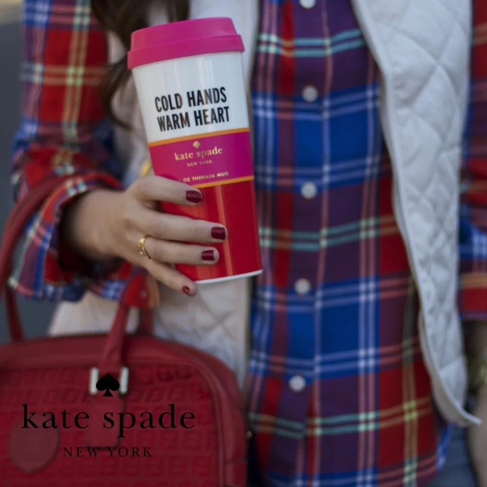 Kate Spade Cold Hands Warm Hearts Thermal Mug